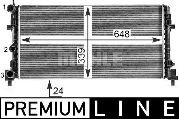 MAHLE CR 2082 000P - Радиатор, охлаждение двигателя avtokuzovplus.com.ua