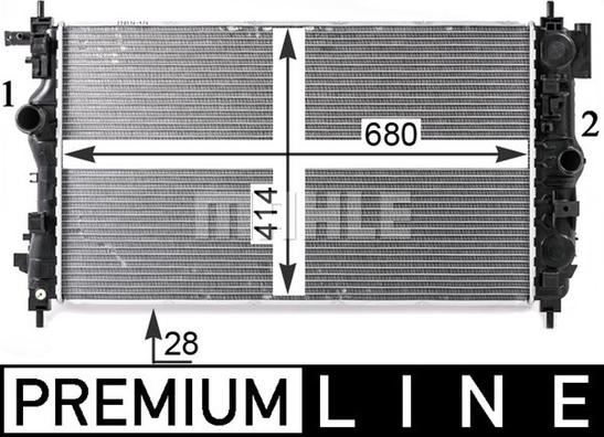 MAHLE CR 2115 000P - Радиатор, охлаждение двигателя autodnr.net