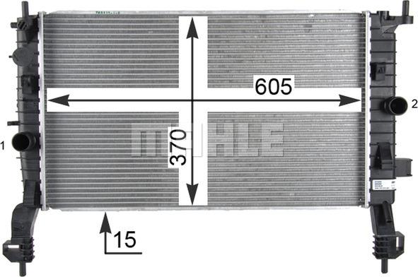 MAHLE CR 2119 000P - Радіатор, охолодження двигуна autocars.com.ua