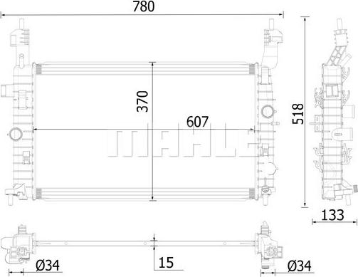 MAHLE CR 2119 000P - Радіатор, охолодження двигуна autocars.com.ua