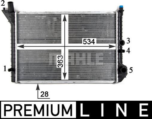 MAHLE CR 212 000P - Радіатор, охолодження двигуна autocars.com.ua