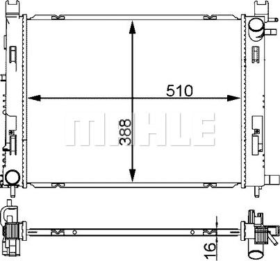 MAHLE CR 2166 000S - Радіатор, охолодження двигуна autocars.com.ua