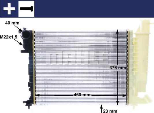 MAHLE CR 2205 000S - Радіатор, охолодження двигуна autocars.com.ua