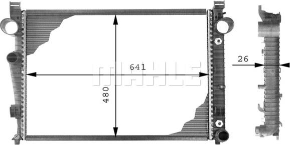 MAHLE CR 2208 000P - Радиатор, охлаждение двигателя avtokuzovplus.com.ua