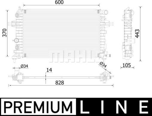 MAHLE CR 2226 000P - Радіатор, охолодження двигуна autocars.com.ua