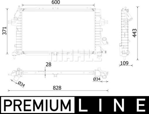 MAHLE CR 2228 000P - Радіатор, охолодження двигуна autocars.com.ua