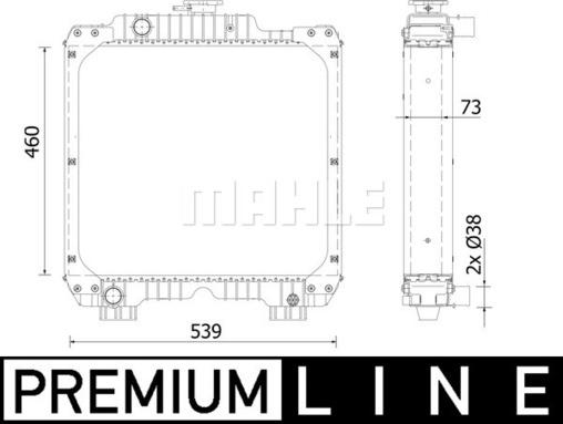 MAHLE CR 2287 000P - Радиатор, охлаждение двигателя avtokuzovplus.com.ua