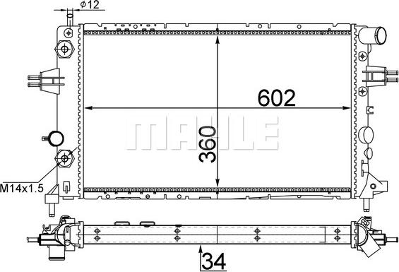 MAHLE CR 229 001S - Радіатор, охолодження двигуна autocars.com.ua