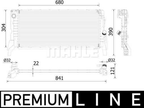 MAHLE CR 2306 000P - Радіатор, охолодження двигуна autocars.com.ua