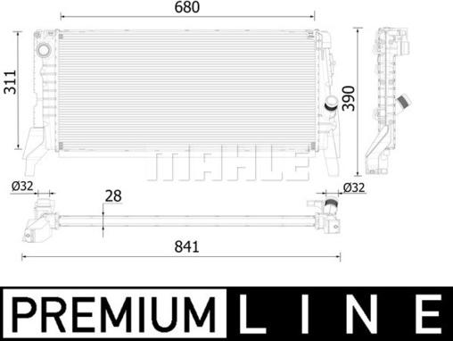 MAHLE CR 2312 000P - Радіатор охолодження autocars.com.ua