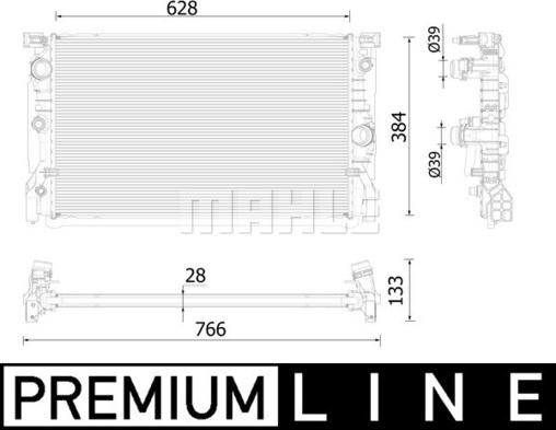 MAHLE CR 2325 000P - Радіатор, охолодження двигуна autocars.com.ua