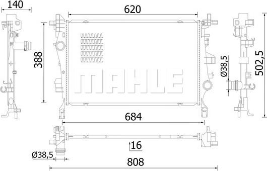 MAHLE CR 2426 000S - Радіатор, охолодження двигуна autocars.com.ua