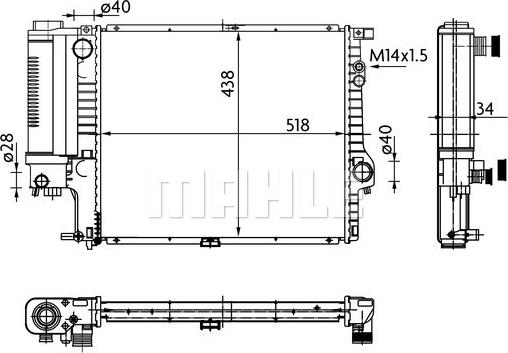 MAHLE CR 251 000S - Радіатор, охолодження двигуна autocars.com.ua