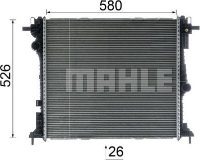 MAHLE CR 2587 000P - Радіатор, охолодження двигуна autocars.com.ua