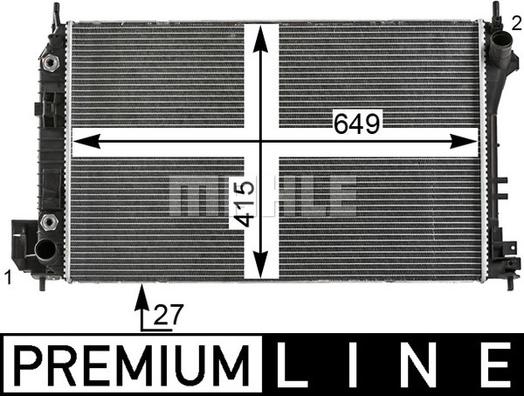 MAHLE CR 26 000P - Радіатор, охолодження двигуна autocars.com.ua