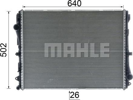 MAHLE CR 2604 000P - Радіатор, охолодження двигуна autocars.com.ua