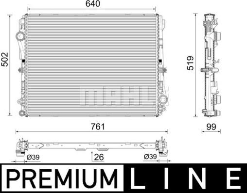 MAHLE CR 2604 000P - Радіатор, охолодження двигуна autocars.com.ua