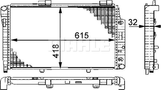 MAHLE CR 270 000P - Радиатор, охлаждение двигателя avtokuzovplus.com.ua