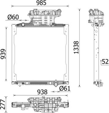 MAHLE CR 2740 000P - Радіатор, охолодження двигуна autocars.com.ua