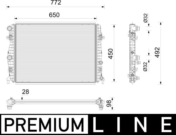 MAHLE CR 2785 000P - Радіатор, охолодження двигуна autocars.com.ua