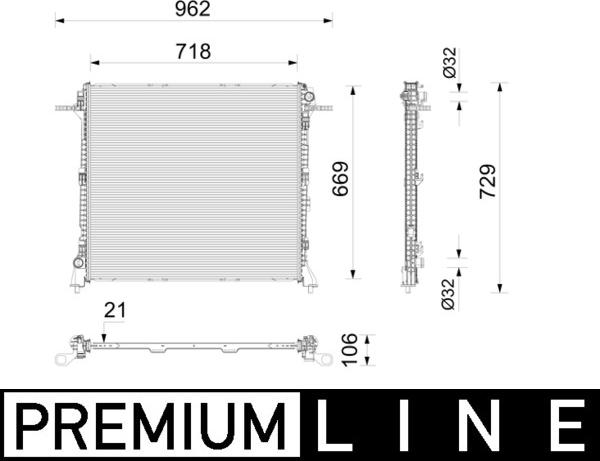 MAHLE CR 2788 000P - Радіатор, охолодження двигуна autocars.com.ua