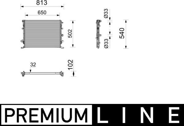 MAHLE CR 2805 000P - Радіатор, охолодження двигуна autocars.com.ua