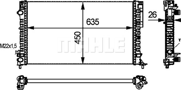 MAHLE CR 311 000P - Радіатор, охолодження двигуна autocars.com.ua