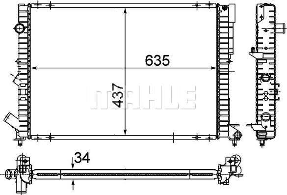 MAHLE CR 312 000P - Радіатор, охолодження двигуна autocars.com.ua