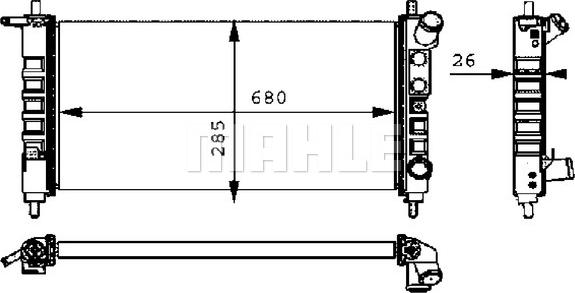 MAHLE CR 313 000S - Радіатор, охолодження двигуна autocars.com.ua