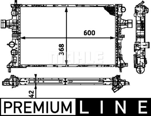 MAHLE CR 319 000P - Радіатор, охолодження двигуна autocars.com.ua