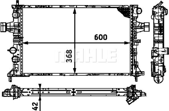 MAHLE CR 319 000P - Радіатор, охолодження двигуна autocars.com.ua