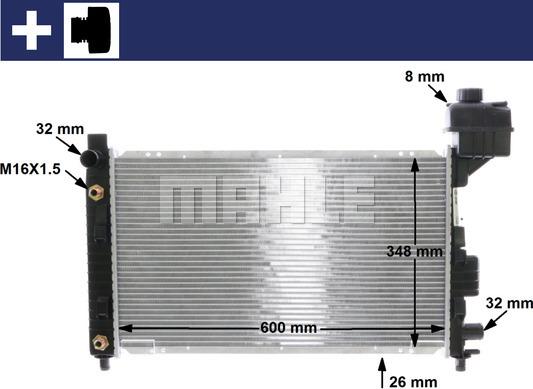 MAHLE CR 323 000S - Радиатор, охлаждение двигателя avtokuzovplus.com.ua