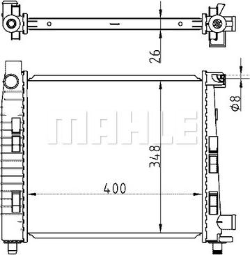 MAHLE CR 325 000S - Радіатор, охолодження двигуна autocars.com.ua