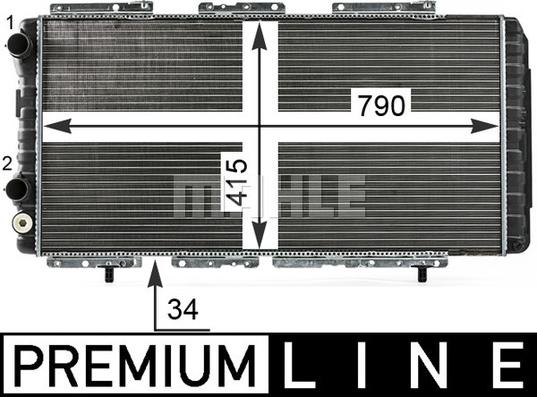 MAHLE CR 33 000P - Радиатор, охлаждение двигателя avtokuzovplus.com.ua