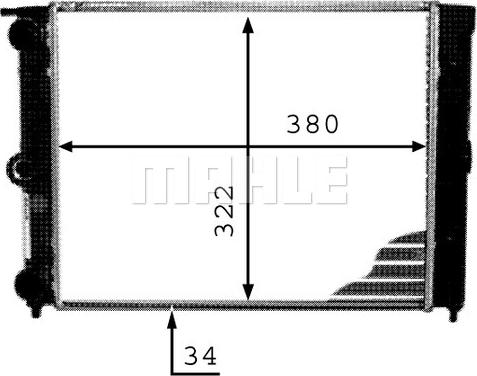 MAHLE CR 344 000P - Радіатор, охолодження двигуна autocars.com.ua