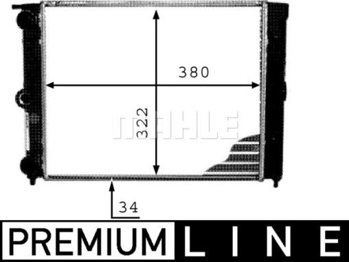 MAHLE CR 344 000P - Радіатор, охолодження двигуна autocars.com.ua