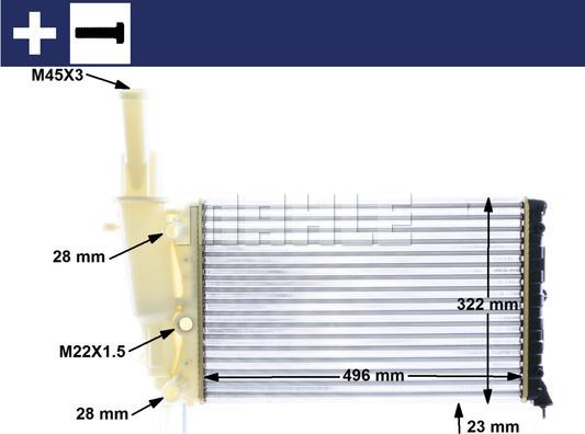 MAHLE CR 346 000S - Радіатор, охолодження двигуна autocars.com.ua