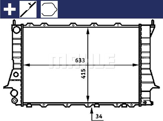 MAHLE CR 358 000S - Радиатор, охлаждение двигателя avtokuzovplus.com.ua