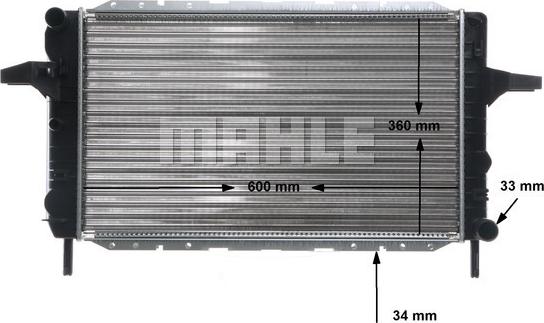 MAHLE CR 376 000S - Радіатор, охолодження двигуна autocars.com.ua