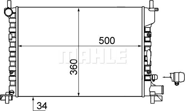 MAHLE CR 381 000S - Радіатор, охолодження двигуна autocars.com.ua