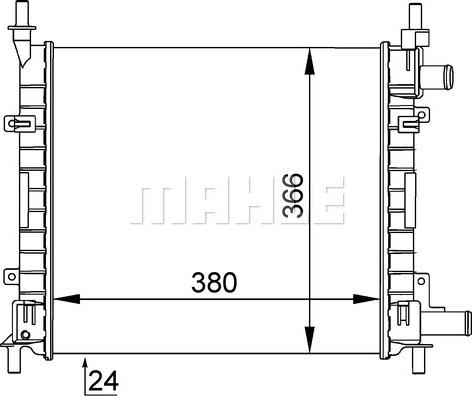 MAHLE CR 382 000S - Радіатор, охолодження двигуна autocars.com.ua