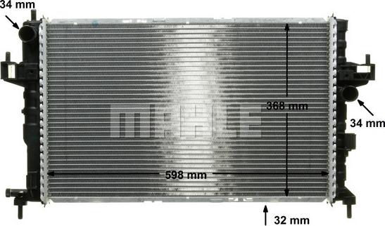 MAHLE CR 391 000P - Радіатор, охолодження двигуна autocars.com.ua