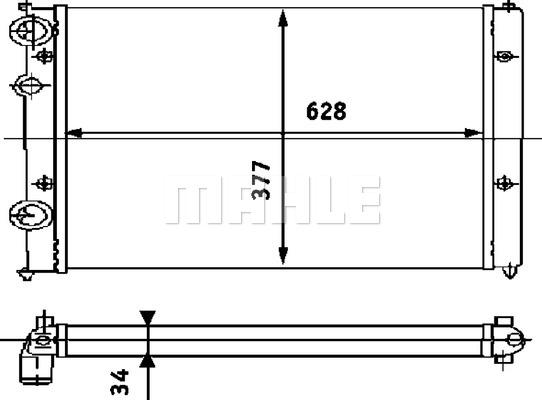 MAHLE CR 394 000P - Радіатор, охолодження двигуна autocars.com.ua