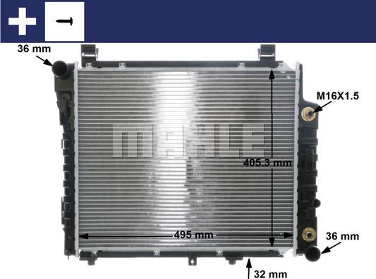 MAHLE CR 406 000S - Радіатор, охолодження двигуна autocars.com.ua