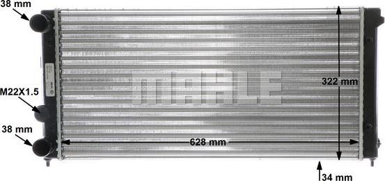 MAHLE CR 411 000S - Радіатор, охолодження двигуна autocars.com.ua