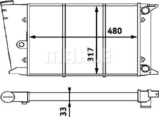 MAHLE CR 418 000P - Радіатор, охолодження двигуна autocars.com.ua