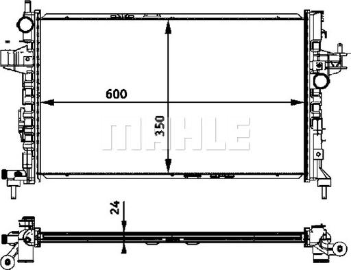 MAHLE CR 422 000P - Радіатор, охолодження двигуна autocars.com.ua