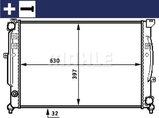 MAHLE CR 423 000S - Радиатор, охлаждение двигателя avtokuzovplus.com.ua