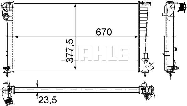 MAHLE CR 433 000P - Радиатор, охлаждение двигателя avtokuzovplus.com.ua