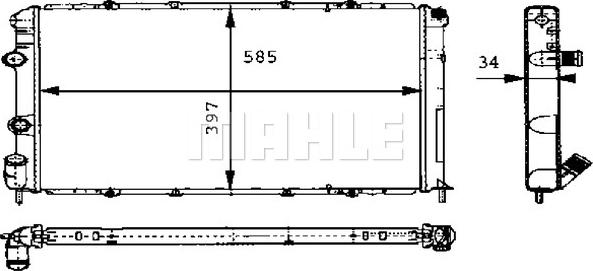 MAHLE CR 434 000S - Радиатор, охлаждение двигателя avtokuzovplus.com.ua